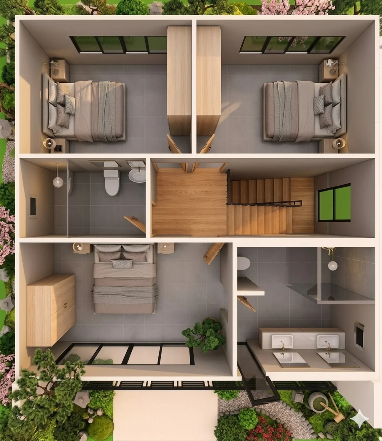 Hikaru Garden upper floor plan